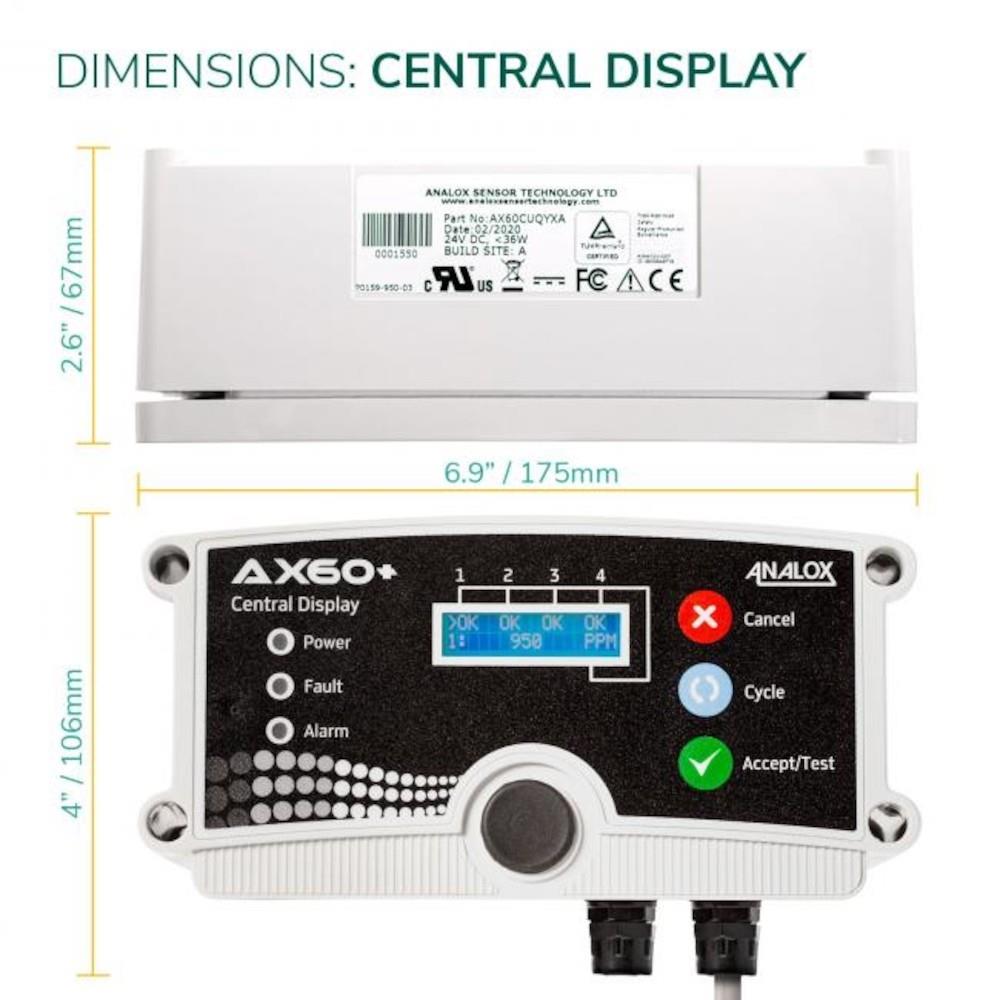 Ax60+ Central Display Unit Qui | AX60CUQYXA | ANALOX | SLS